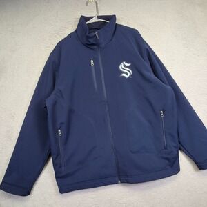 Seattle Kraken Jacket Mens XL GIII Carl Banks Ice Hockey NHL Fleece Lined Sports